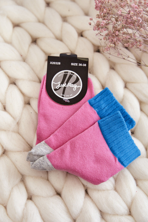 Women's Smooth Cotton Socks Dark Pink