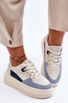 Women's Sport Shoes On Massive Platform White-Blue Gemma