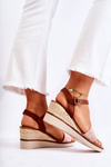 Wedge Sandals With Braids Pink Tenerife