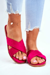 Women's Slides With Cross Straps Fuchsia Philippines