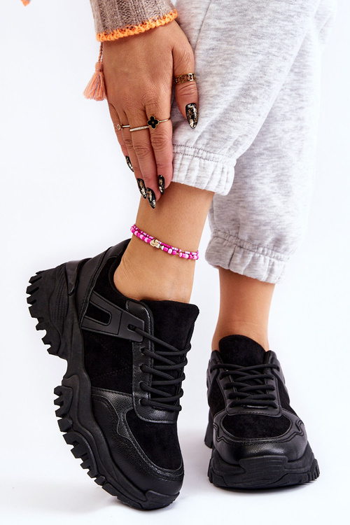 Fashionable Sport Shoes Sneakers Black Frezio