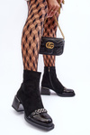 Suede Boots On Massive Block SBarski MR870-70 Black