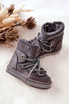 Children's Snowboots with Zircons Grey Wellma