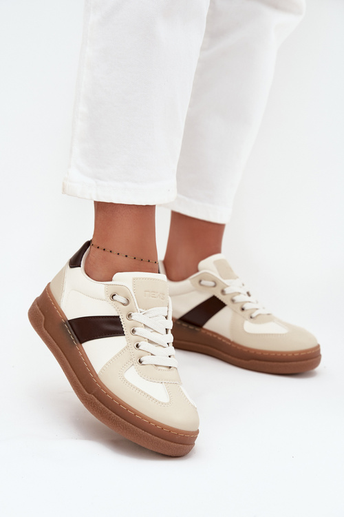 Women's Sneakers On Platform Beige Galivina