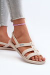 Sandały Damskie Płaskie Beżowe 83516 Ipanema Style Sandal Fem