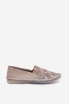 Patterned Leather Ballet Flats Maciejka T3512-73 Beige