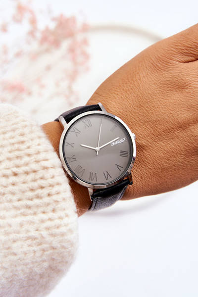 Zegarek Damski Analogowy Na Pasku ERNEST Czarny