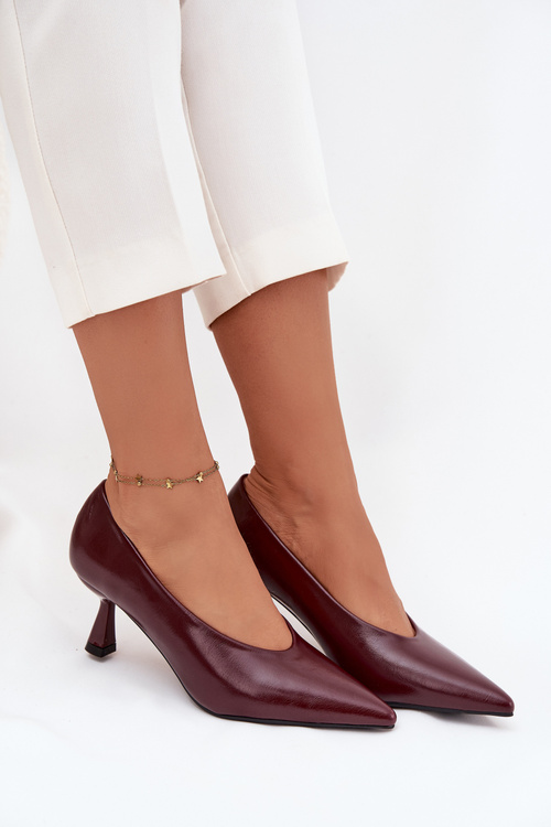 Patent Leather High Heel Shoes Bordeaux Gavrielle
