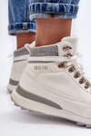 Buty Trekkingowe Trapery Sznurowane Białe Big Star MM274675 