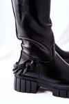 High black boots with chain Black Teardown 