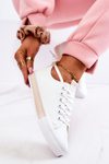 Women's Leather Sneakers White-Beige Mikayla