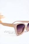 Women's Sunglasses With Lettering M2404 Beige
