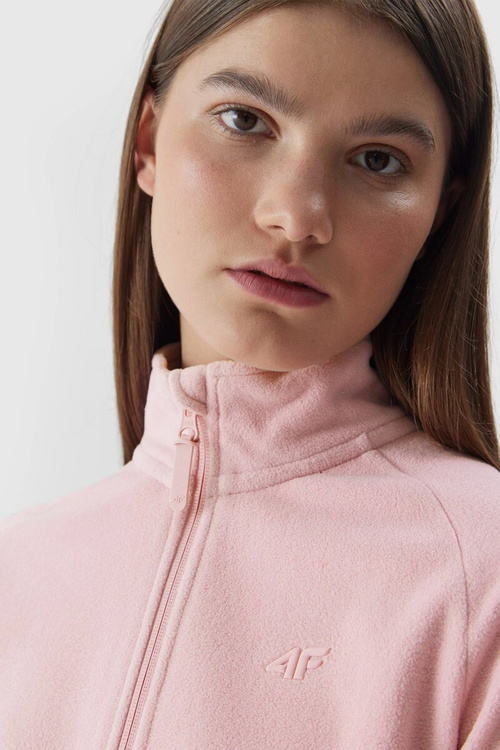 Polar With Stand-Up Collar 4F Regular Women's 4FAW23TFLEF146-65S Pink