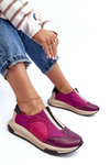 Buty Sportowe Skóra Damskie Maciejka 06296-15 Fuksja