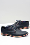 Men's Bednarek Elegant Leather Semi Shoes Pietro Navy Blue