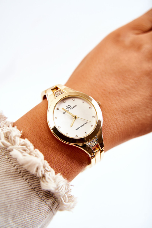 Ladies Giorgio & Dario Gold Bracelet Watch With White Dial Pisento