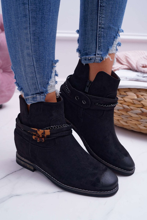 Women's Suede Boots Hidden Anchor Black Mirley