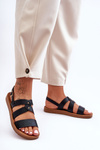 Women's Shiny Sandals Black Catalia