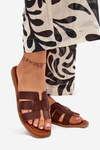 Women's Flat Sandals Dark Brown Mirona
