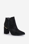 Eco Suede Ankle Boots With Heels Insulated Brown Daivine