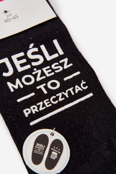 Męskie Skarpety Stopki Z Napisami Podaj Mi Piwo Czarne