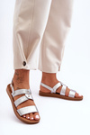Women's Shiny Sandals Silver Catalia