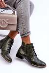 Women's Leather Boots Maciejka 5743C-09 Green