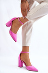  Suede Heel Pumps Pink Lexie