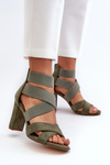 Women's Sandals with Straps Green Obissa