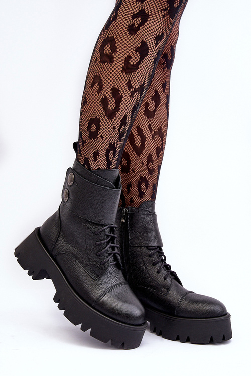 Leather Ankle Boots Women's Black Anceria