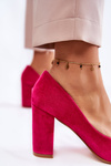 Classic Suede Pumps On A Heel fuchsia Kendra