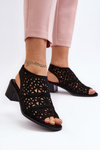 Black Open Toe Sandals Serapina