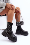 Leather Boots on a Massive Platform Black Luinai