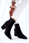 Suede Heeled Boots Black Coriseis