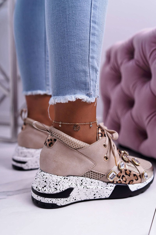 Sporty Women's Shoes Lu Boo Beige Frency