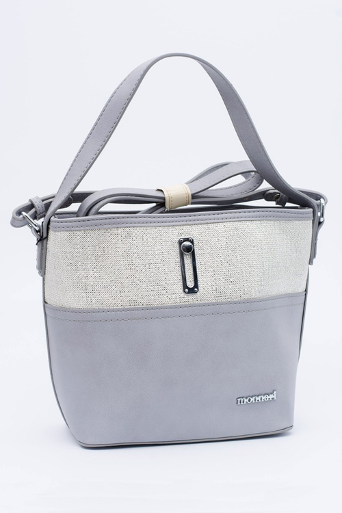 Women's Grey Silver Handbag Sack Monnari