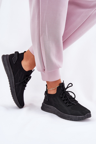 Buty Sportowe Wsuwane Damskie Czarne Galdia