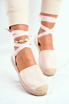 Women’s Espadrilles Laced Beige Bonjour