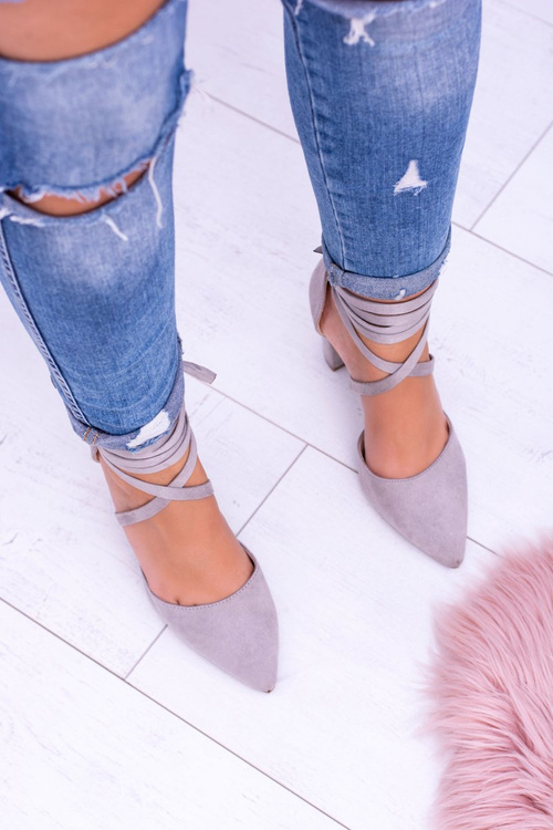 Women's Tiered Stiletto pumps Grey Demmi