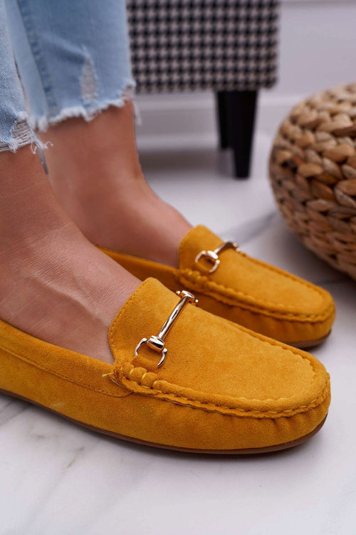 Women's Mokassins Yellow Suede Sonnero