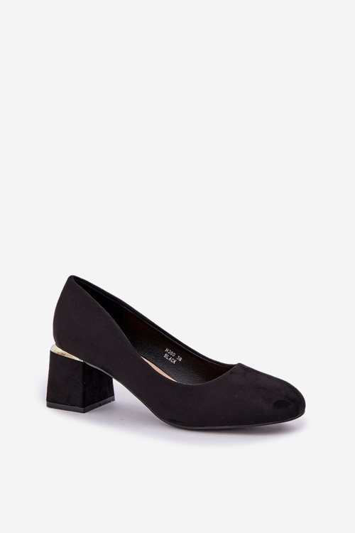 Eco Suede Heels Black Veniffia