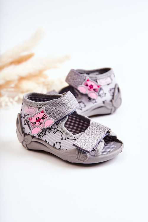 Befado Velcro Cats Sandals 242P102 Grey