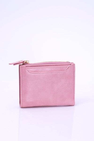 Small Women's Wallet Powder Pink Gold Lock