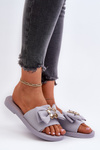 Women's Slippers with Bow Lavender Arsicada