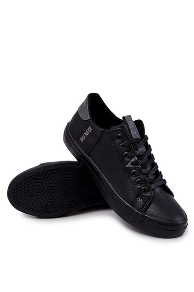 Trampki Buty Sportowe Męskie Skórzane Czarne Big Star JJ174227