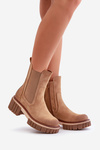 Ankle Boots With Zip Insulated Camel Linneviae