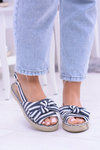 Navy Blue Women's Sandals Espadrilles Cocards Buni