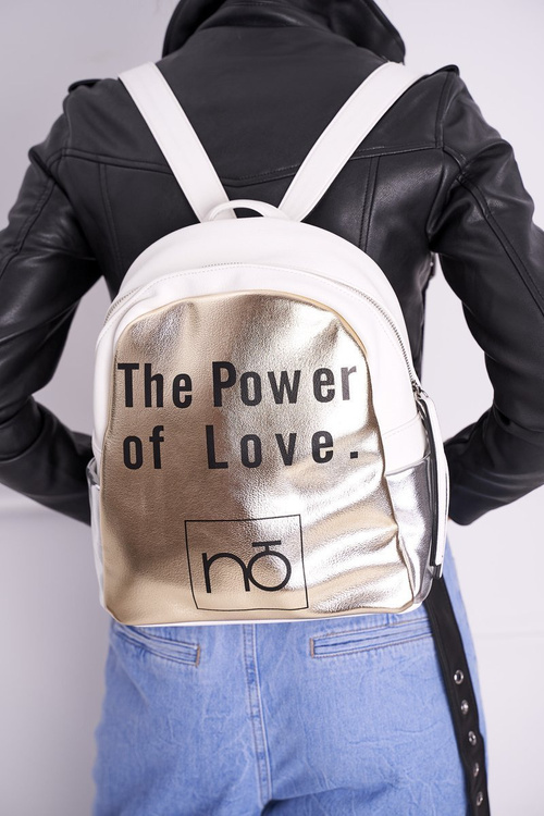 Classic Women's Backpack Nobo White Gold NBAG-I1990-CM00