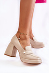 Leather Pumps Lewski Shoes 3195/2 Beige