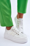 Fashionable Women's Platform Sneakers White Claribel